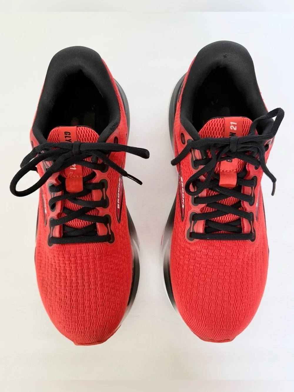Brooks Glycerin 21 Men’s Running Shoes Salsa Red Grenadine Black DNA LOFT V3 Sz9